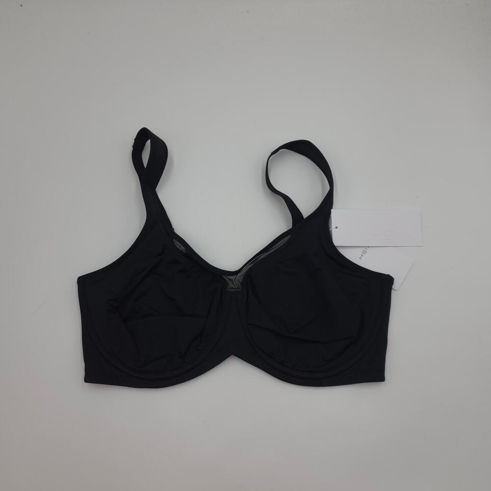 HSIA CoolComfort Smoothing Unlined Minimizer Underwire Bra in Black Size 34DDD